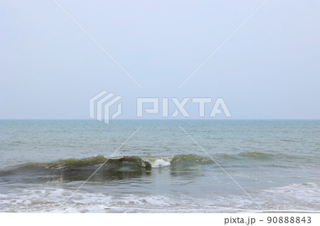6月中旬　薄曇の海　茨城県日立市 90888843