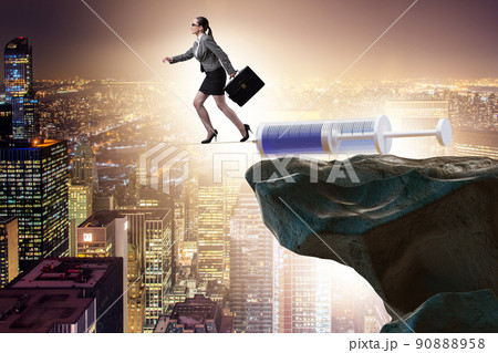 Businesswoman in anti drug concept Businesswoman in anti drug concept 90888958
