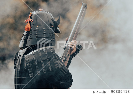 火縄銃の射撃 90889418