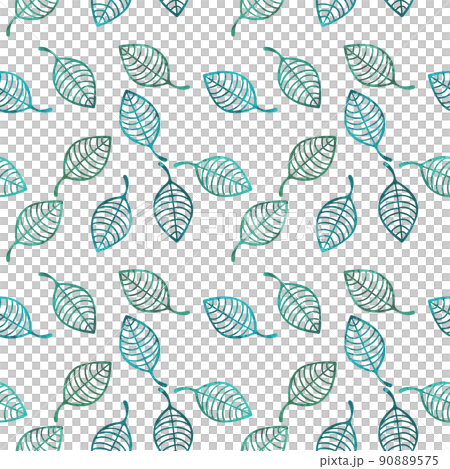 Scandinavian leaf background material seamless pattern 90889575