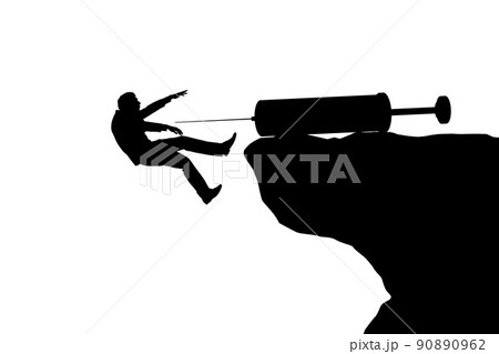 Businessman in anti drug concept 90890962