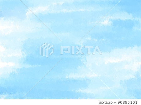 青色の水彩テクスチャ 90895101