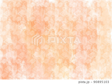 オレンジ色の水彩テクスチャ 90895103