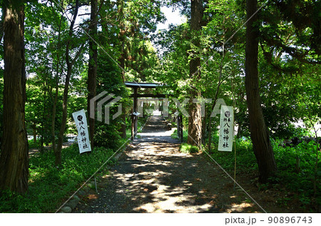 埼玉県熊谷市三ヶ尻八幡神社の二の鳥居 埼玉県熊谷市三ヶ尻八幡神社の二の鳥居 90896743