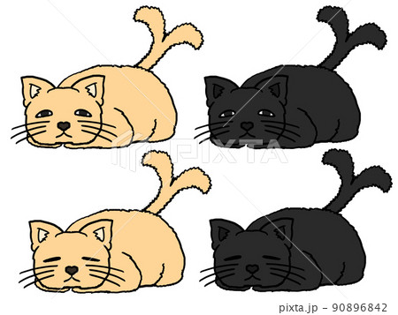 4匹の猫又のイラスト 90896842
