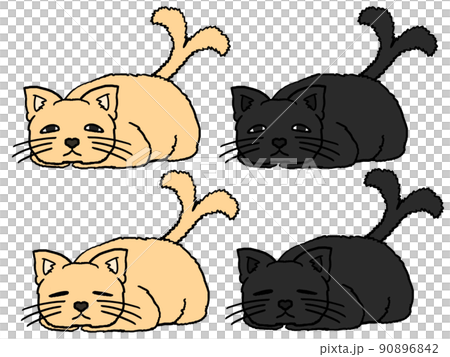 4匹の猫又のイラスト 90896842