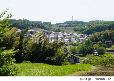 町田市小山田緑地から見た新緑の上小山田の風景 町田市小山田緑地から見た新緑の上小山田の風景 90900142
