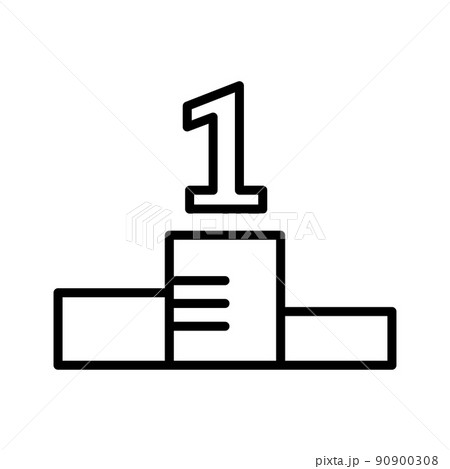 Champion icon. Winner and achievement, podium symbol. Champion icon. Winner and achievement, podium symbol. 90900308