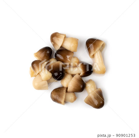 Pickled Straw Mushrooms Isolated 90901253