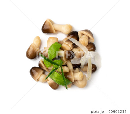 Pickled Straw Mushrooms Isolated 90901255
