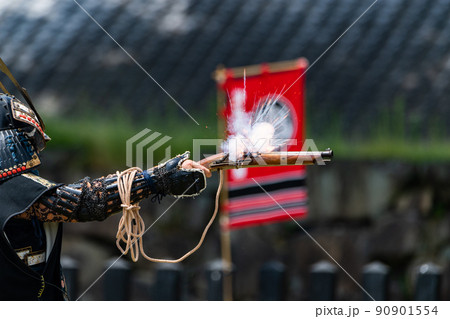 火縄銃の射撃 90901554