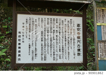 道安寺横穴古墳群の説明版 90901862