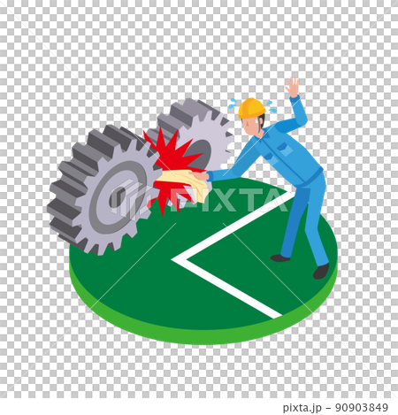 Accidents caught in machine gears 90903849