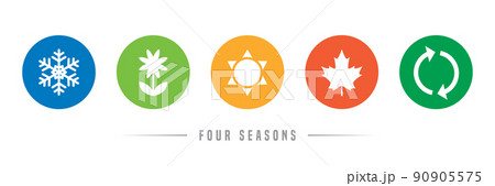 four seasons winter spring summe fall icon set four seasons winter spring summe fall icon set 90905575