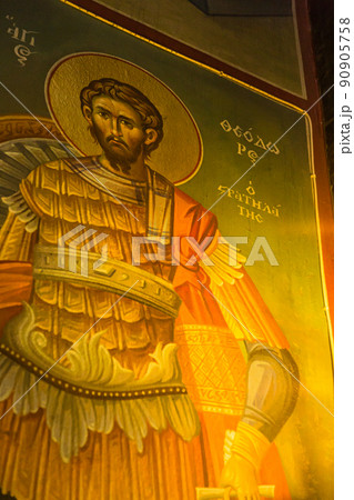ギリシャ テッサロニキのパナギア・デクシア教会の聖堂内 ギリシャ テッサロニキのパナギア・デクシア教会の聖堂内 90905758
