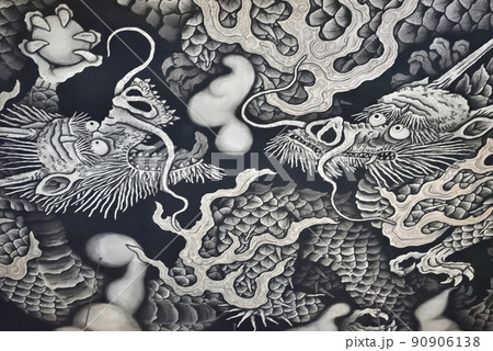 双龍図天井画　建仁寺 90906138