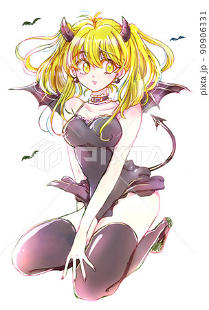 小悪魔風の女性　金髪 90906331