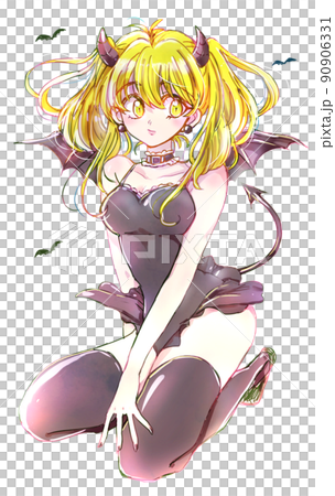 小悪魔風の女性　金髪 90906331