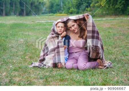 Young sister with brother  