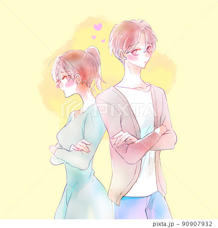 もじもじするカップル 90907932