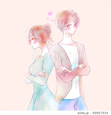 もじもじするカップル 90907934