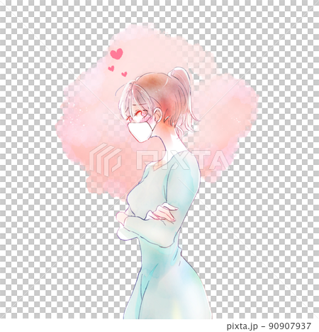 Woman in love mask 90907937