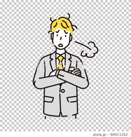 人物イラスト　線画 90911262