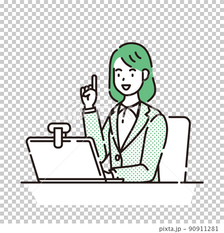 線画人物 90911281
