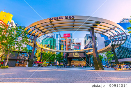 日本の東京都市景観 3年ぶり、行動制限がないGW。グローバルリングなどを望む＝5月4日 90912014