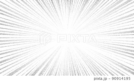 Dotwork noise burst beam background. Black noise stipple dots sunburst pattern. Motion, explosion effect. Abstract dotwork banner with star flash. Radial ray grunge pattern. Abstract sunbeam. Vector 90914195