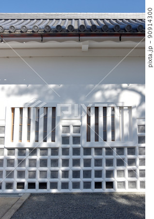 大覚寺 明智門の白壁 京都市右京区嵯峨 大覚寺 明智門の白壁 京都市右京区嵯峨 90914300