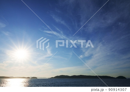 午後の夏空・海岸の夕景・210721PM 午後の夏空・海岸の夕景・210721PM 90914307