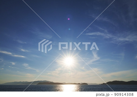 午後の夏空・海岸の夕景・210721PM 午後の夏空・海岸の夕景・210721PM 90914308