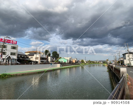 大落古利根川の周辺風景 90914508