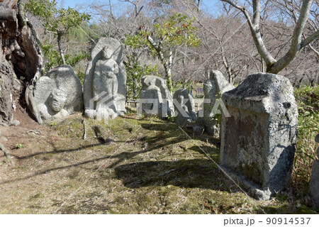 大覚寺 大沢池の石仏群 京都市右京区嵯峨 大覚寺 大沢池の石仏群 京都市右京区嵯峨 90914537