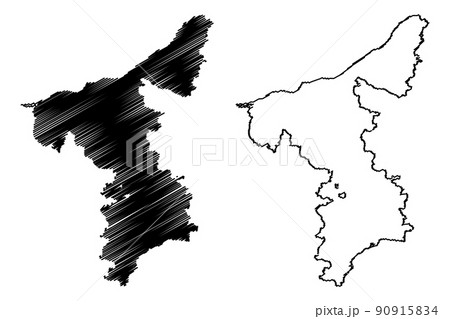 Thanjavur district (Tamil Nadu State, Republic of India) map vector illustration, scribble sketch Thanjavur map Thanjavur district (Tamil Nadu State, Republic of India) map vector illustration, scribble sketch Thanjavur map 90915834