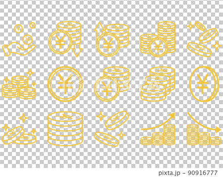 錢日元插圖素材 錢日元插圖素材 90916777