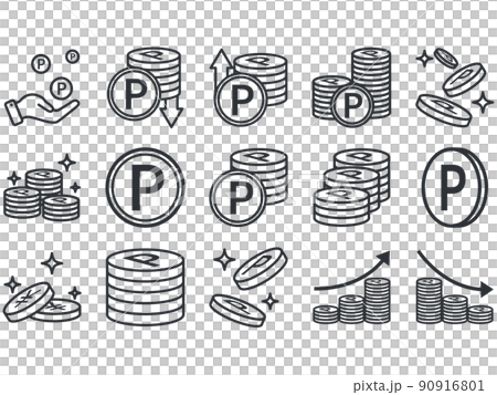 錢日元插圖素材 90916801