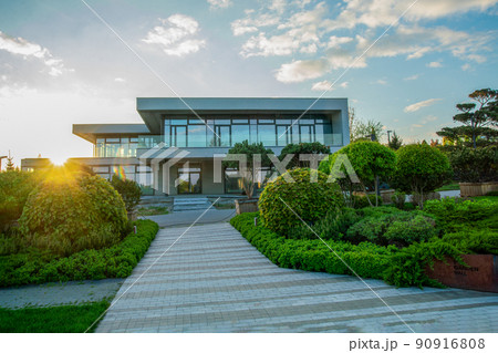 Modern building (dacha)  and   garden  in moscow oblast 90916808