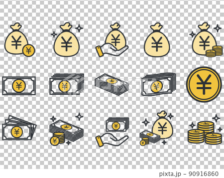 Cash bag illustration material Cash bag illustration material 90916860