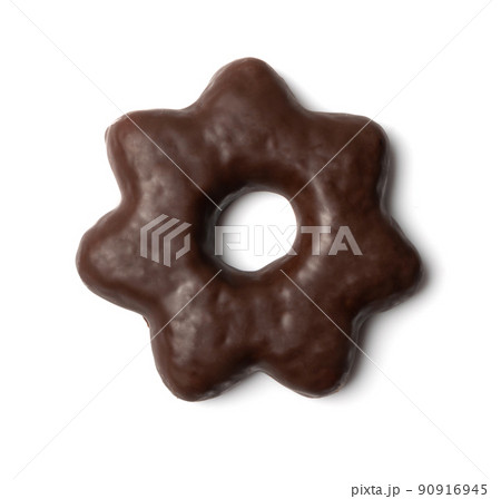 Chocolate Gingerbread Isolated, Star Shaped Pryanik Chocolate Gingerbread Isolated, Star Shaped Pryanik 90916945
