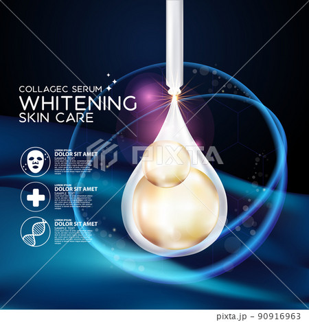 Collagen Serum Background Concept Skin Care Cosmetic 90916963