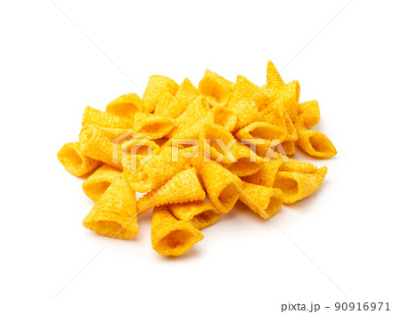 Corn Cone Isolated, Puffs with Spices 90916971