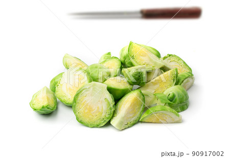 Brussels Sprouts Isolated, Brassica Oleracea Cabbage 90917002