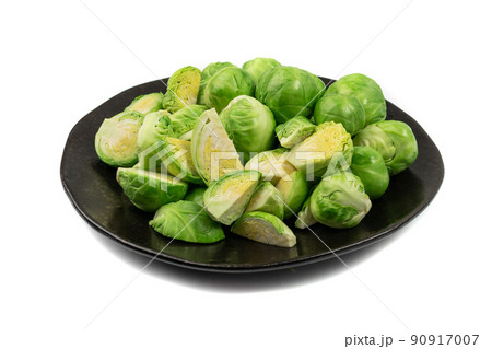 Brussels Sprouts Isolated, Brassica Oleracea Cabbage Brussels Sprouts Isolated, Brassica Oleracea Cabbage 90917007