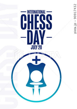 International Chess Day. July 20. Holiday concept. Template for background, banner, card, poster International Chess Day. July 20. Holiday concept. Template for background, banner, card, poster 90917432