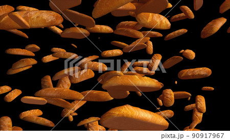 Falling loaves of bread 90917967