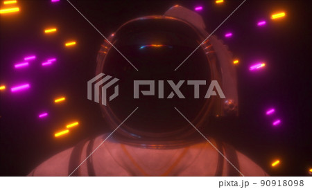 Astronaut with neon lines Astronaut with neon lines 90918098