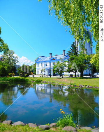 北海道の風景 中島公園にある豊平館 90918242
