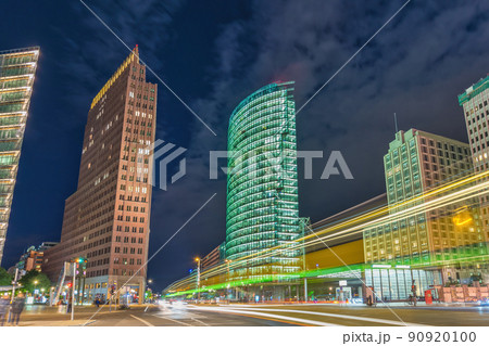 Berlin Germany, night city skyline at Potsdamer Platz 90920100